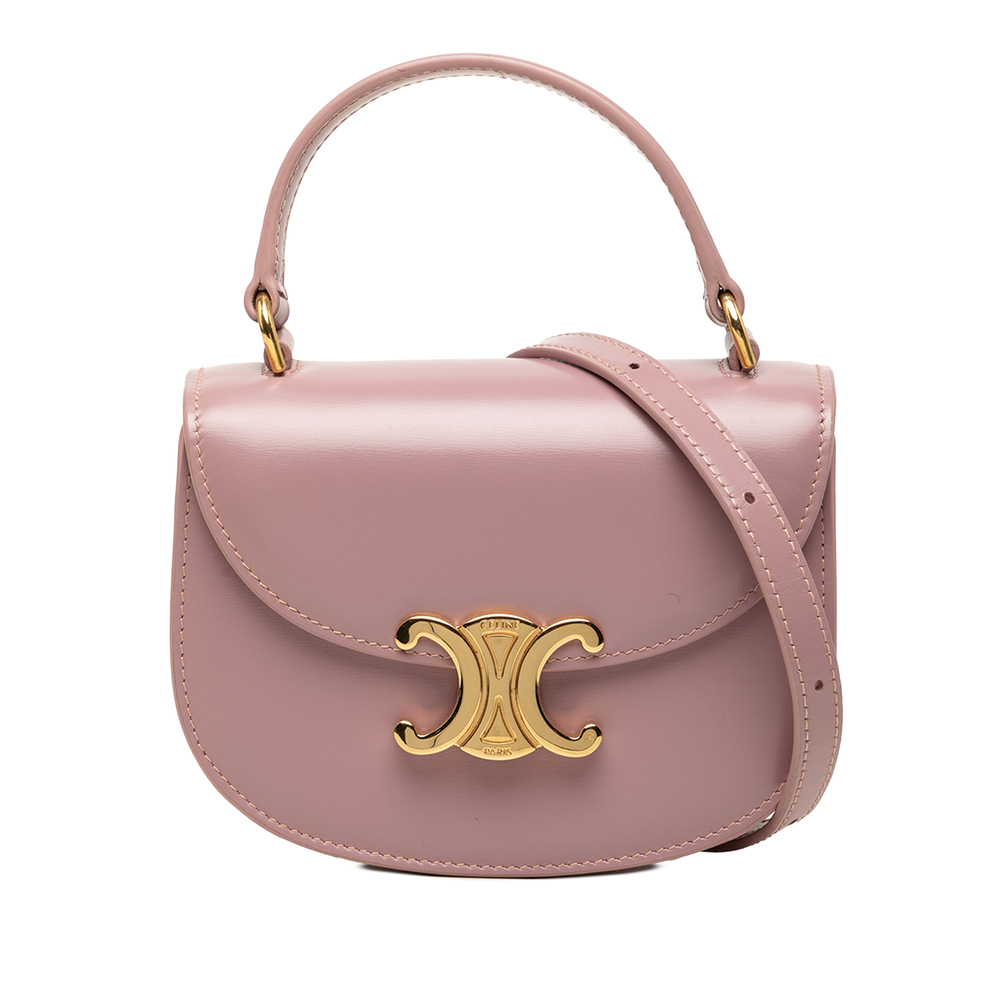 Pre-Loved Celine Mini Shiny Calfskin Besace Clea Satchel